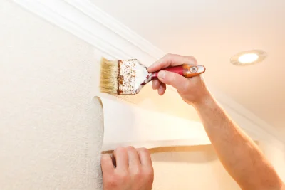 Pose de papier peint à Champougny — revêtements muraux et toiles de verre